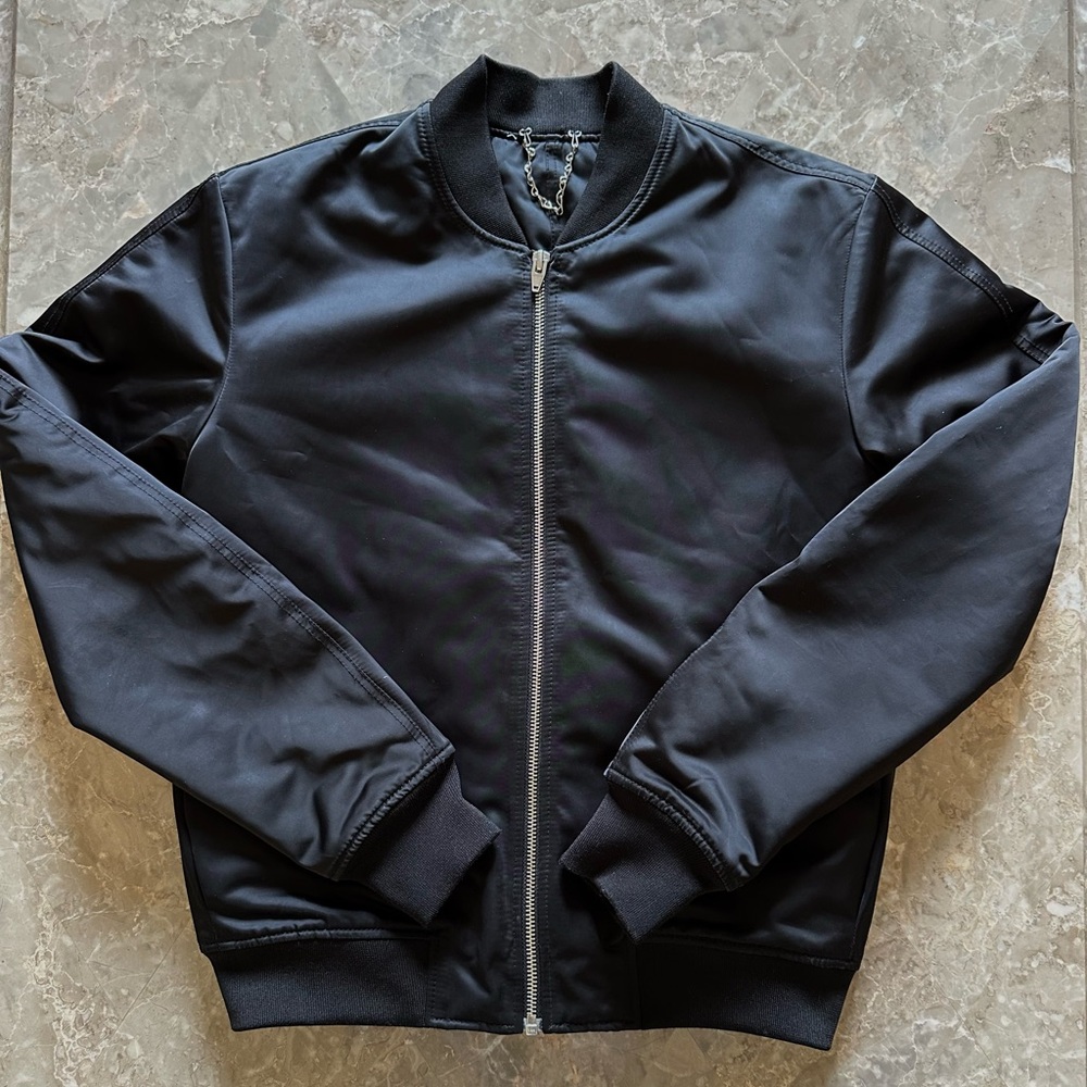 Classic Black Bomber Jacket - Women
